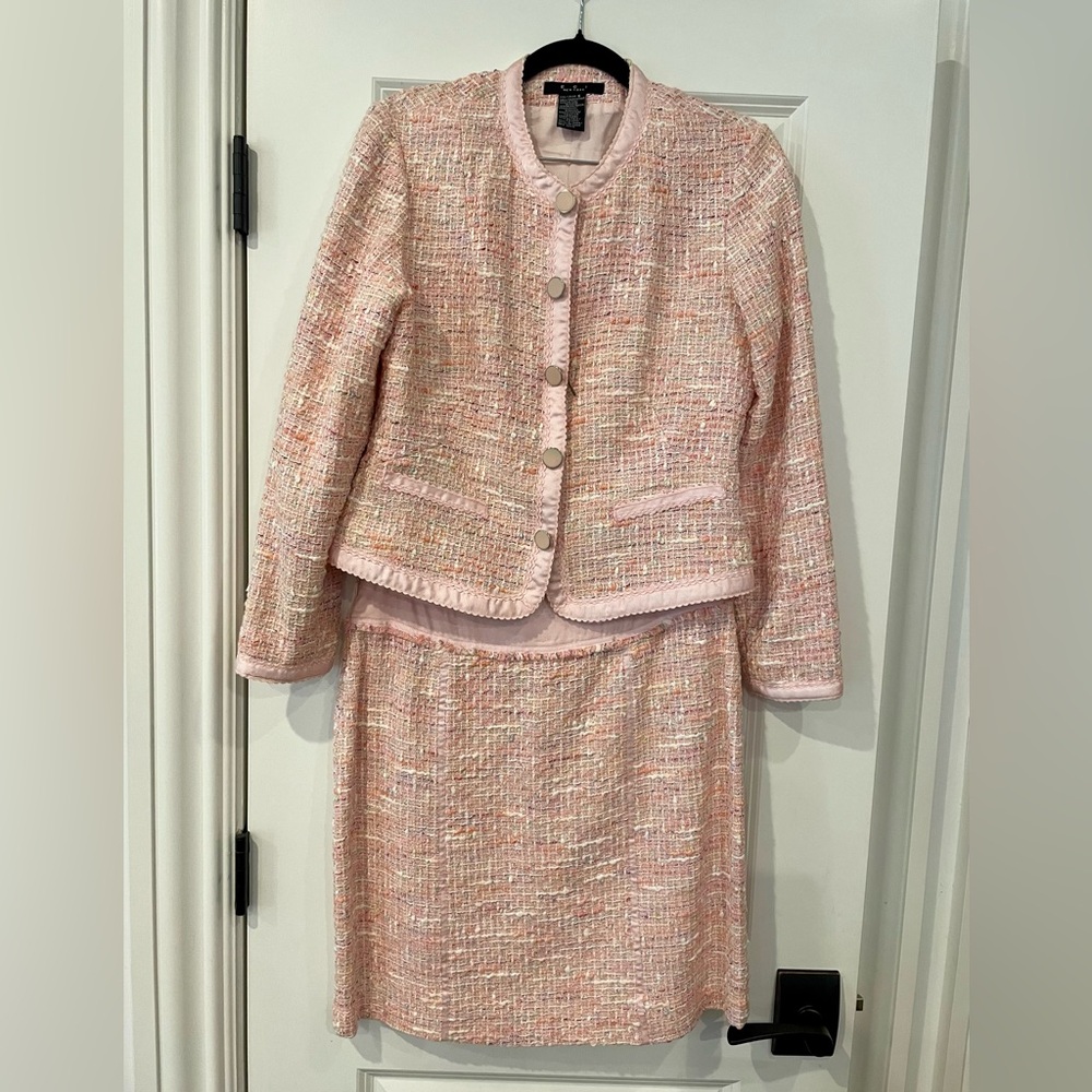ECI New York Pink Boucle Suit